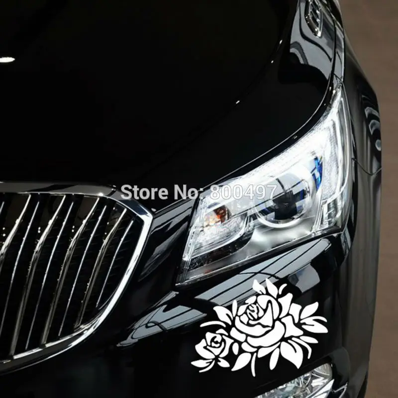 Новейший дизайн стайлинга автомобиля красивые цветы розы наклейки на автомобиль
