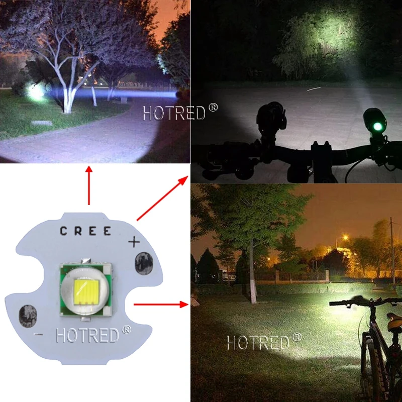Фото Светодиодный драйвер CREE XML XM-L T6 U2, 10 Вт, холодный белый, 6500 К, 5 режимов, 17 мм + 10 градусов №4