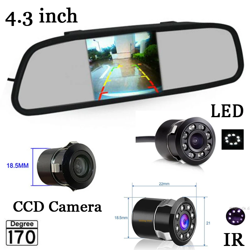 Монитор для зеркала заднего вида автомобильный камеры с дисплеем универсальная
