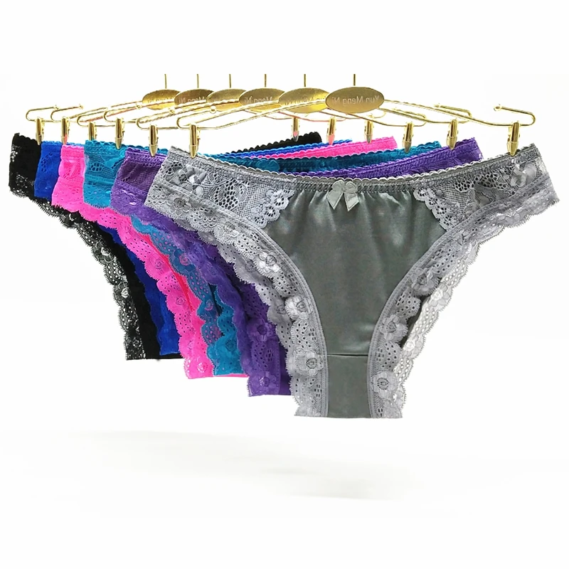 

Трусики женские кружевные бесшовные с низкой посадкой, M L XL, 5 шт.