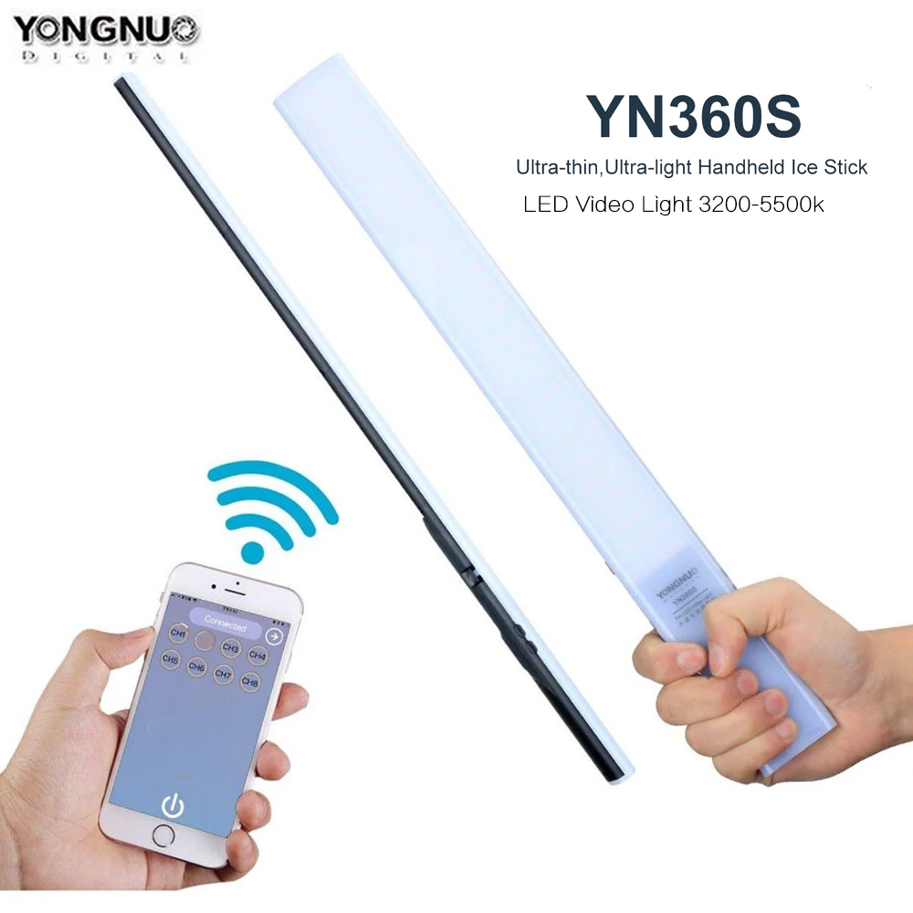 YONGNUO YN360S ручной светодиодный видео свет 3200k до 5500k Ice Stick профессиональный фото LED yn