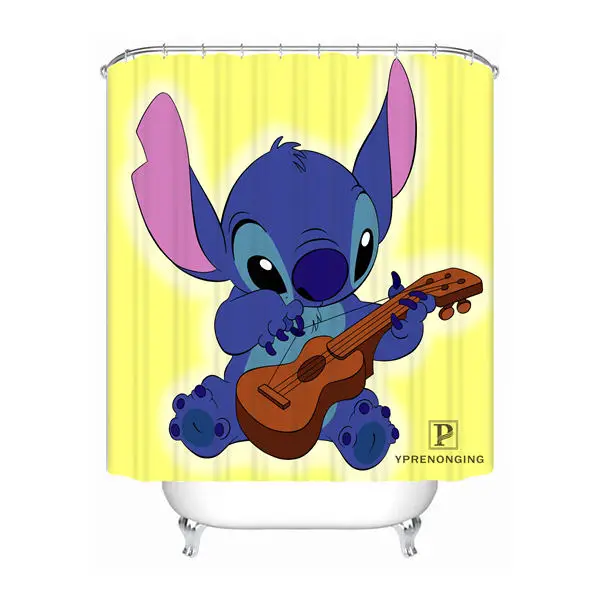 Shower Curtain На заказ Лило и стежка водонепроницаемый занавеска для душа домашняя Ванна Ванная комната s крючки полиэстер ткань Мульти Размеры#180421-Sina-06 - Цвет: Shower Curtain