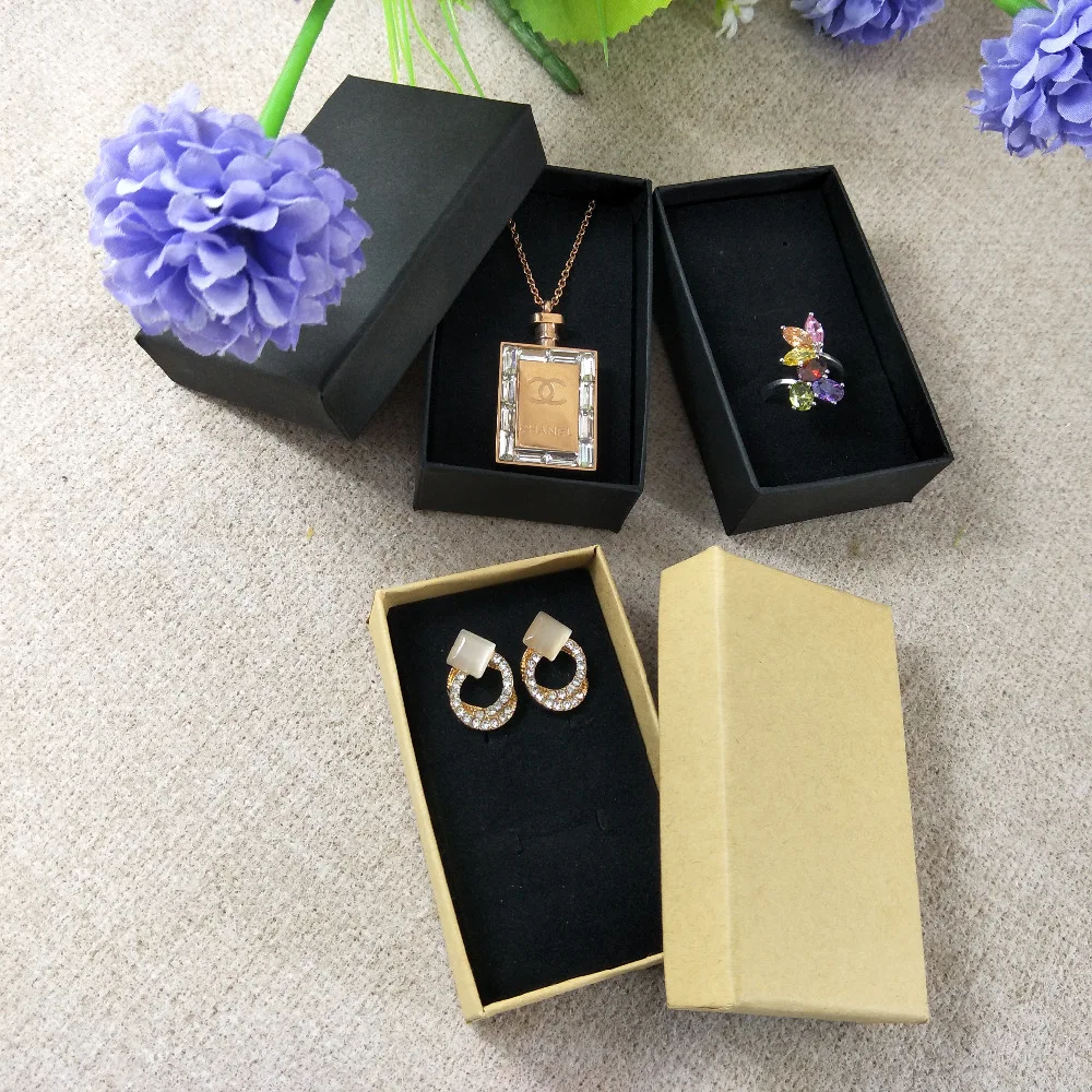 Новинка 2017 24 шт./лот крафт-ожерелье коробка для ювелирных изделий 8.2x5CMBlack