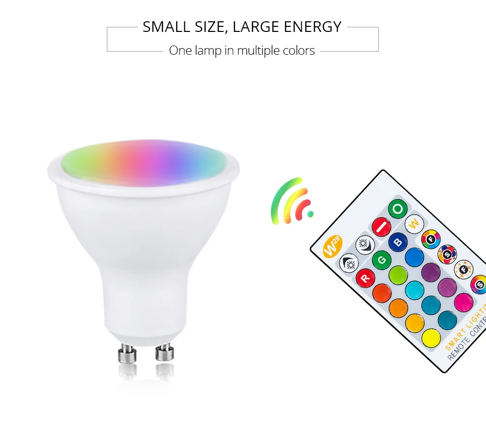Ampoule светодиодный E27 GU10 цветная RGB лампа 5 Вт 10 Вт 15 Вт 85-265 в GU5.3 диод светодиодный RGBW Точечный светильник лампа ночник с ИК-пультом дистанционного управления