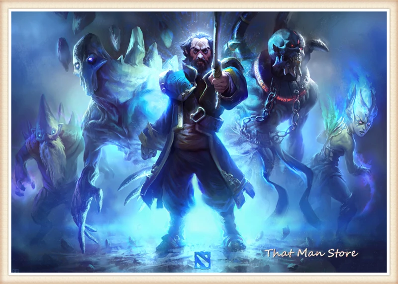 DOTA 2 Плакаты кино стикеры Настенные с белым покрытием Бумага PrintsClear изображение