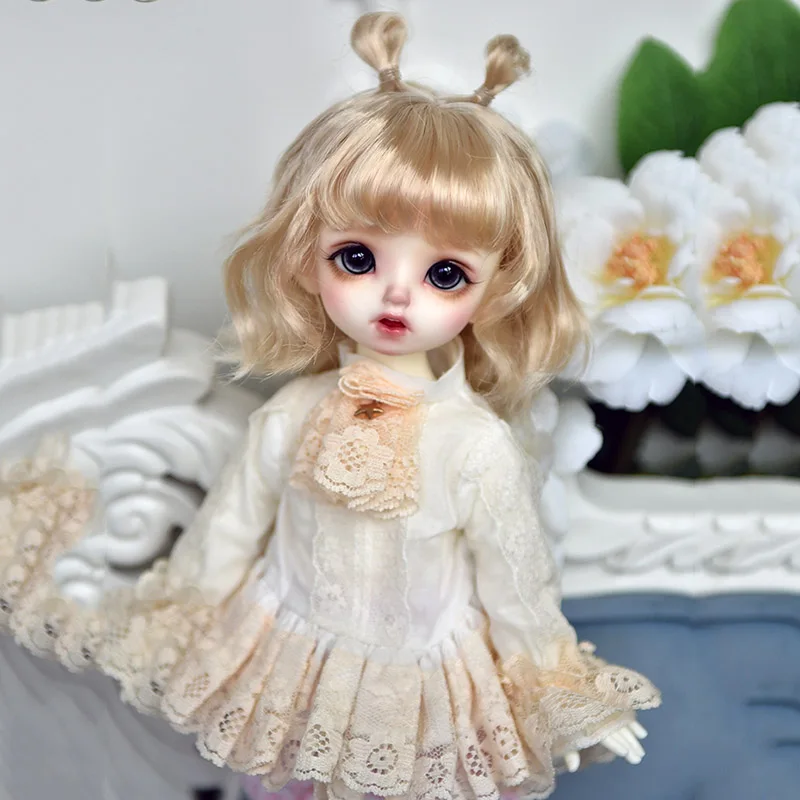 Cateleya bjd парик куклы супер мягкий шелк милый маленький Твиттер волос 1/6 1/3 1/4