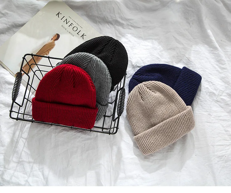 Зимняя шапка для женщин мягкая Skullies шапочки Для теплая человек вязаная Кепки