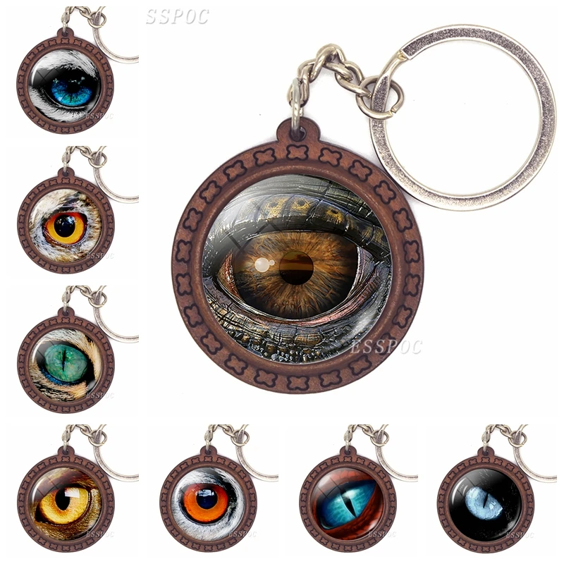 Брелок для ключей в виде глаза Дракона подвеска простом стиле коричневое
