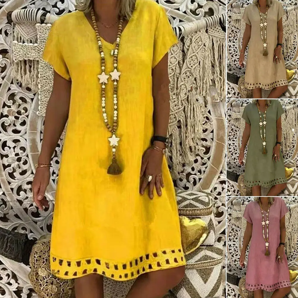 Новая модель женских коротких женское платье без рукавов с принтом V образным