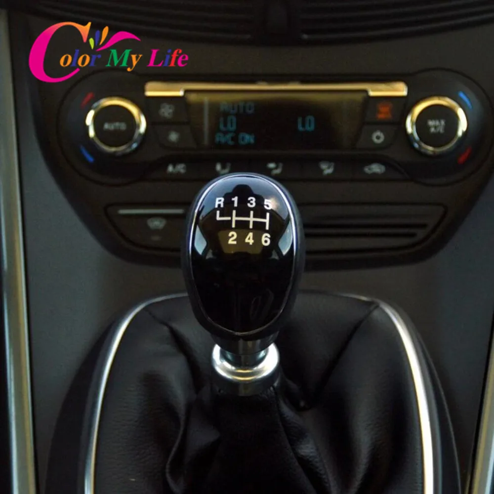 Color My Life 5 6 скоростная Автомобильная ручная ручка переключения передач для Ford Focus 2 2005-2011 C-Max Kuga Fiesta
