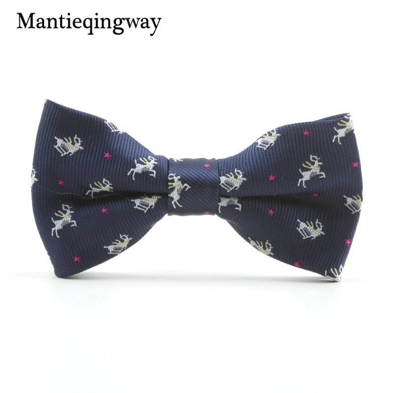 193 Mantieqingway/Детские вечерние галстуки-бабочки из полиэстера; Рождественский галстук-бабочка для маленьких мальчиков и девочек с рисунком лося; детская бабочка - Цвет: 193