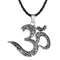om yoga pendant indian jewelry woman rope chain necklace men jewelery