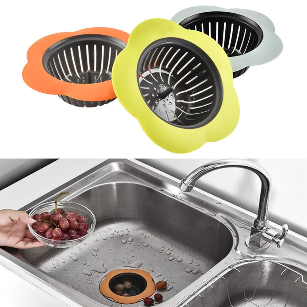 Горячий в форме цветка из силикона TPR кухонный фильтр для раковины ванная комната