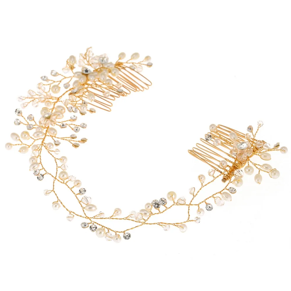 Новая модная свадебная тиара Свадебные аксессуары для волос украшения жемчужная
