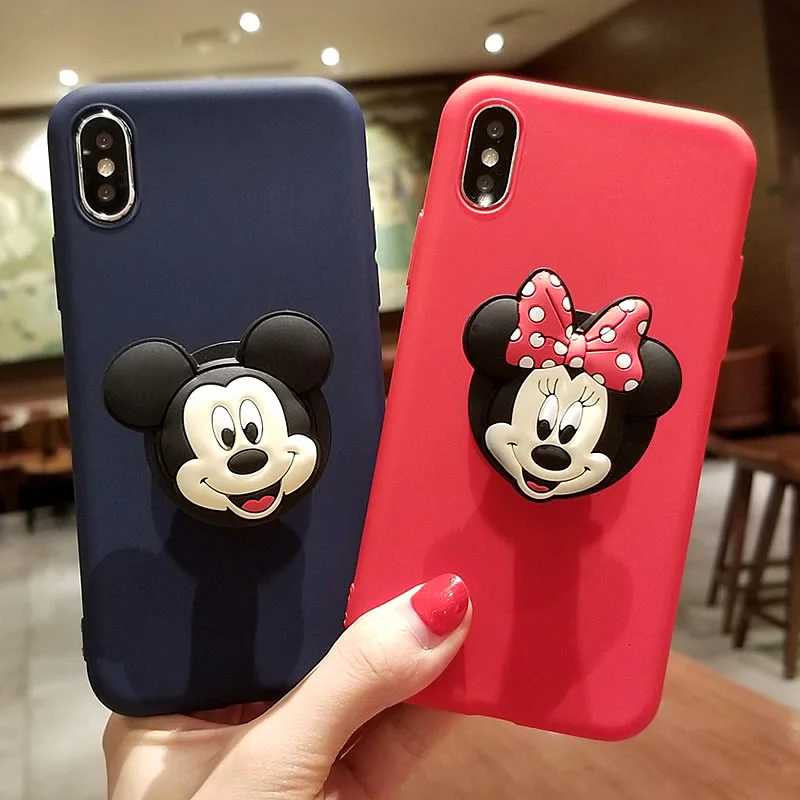 3D милый чехол с кольцом держателем Микки Минни для Galaxy A3 A5 A7 2016 J1 J2 J3 J5 J7 из мягкого