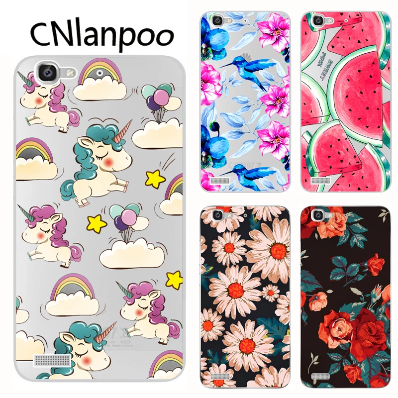 For Huawei GR3 Case Without Fingerprinting Drawing Painting Soft TPU Fashion Phone Cover for Fundas Capa |