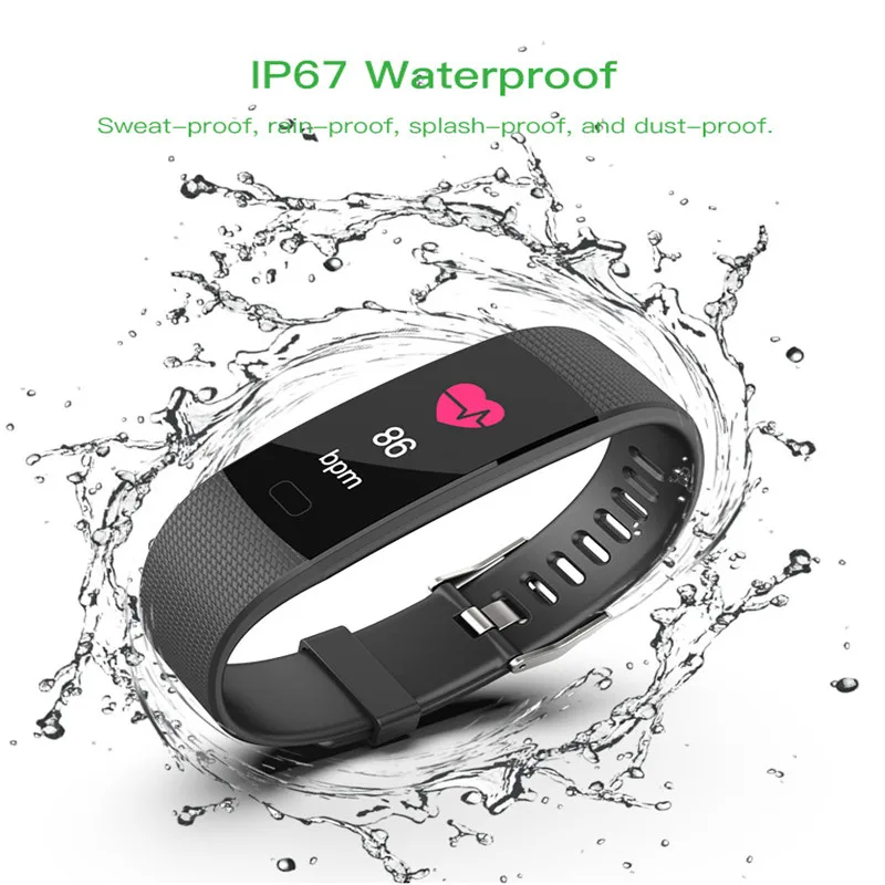 Smart Bracelets Watch Passometer Sleep Tracker Sports Fitness Activity Heart Rate Blood Pressure | Электроника