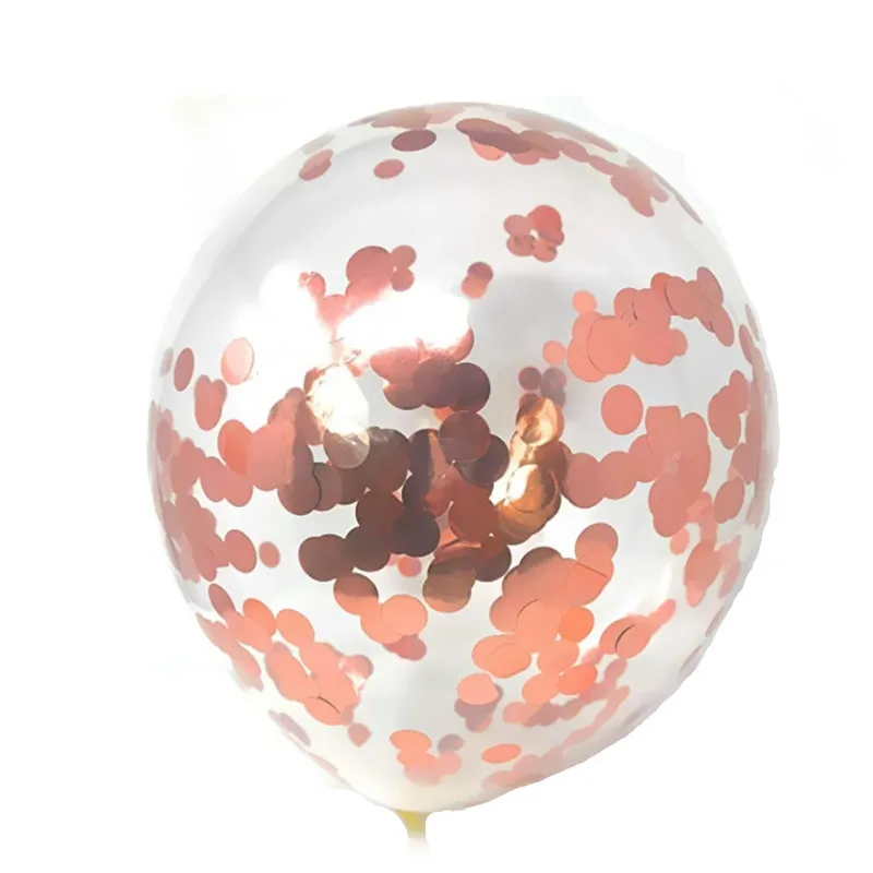 Confetti Rese gold 12 шт./лот печатных 30 40 50 60 70 золотистый и черный шары из латекса из метала золотого цвета Декор ко дню рождения вечерние тонкие браке Anniversa воздушные шары - Цвет: Confetti Rese gold