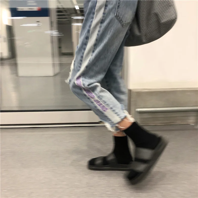 HziriP вышивкой рваные Промытые джинсы женские 2018 Новое прибытие Лето Осень Женские