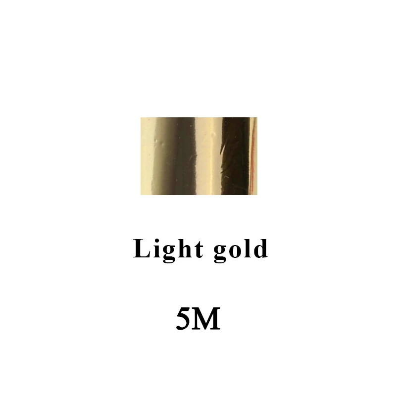 Light gold 5 метров/за штуку Металлические Цвет ногтей наклейки-лак для ногтей Обертывания Блестящий Звездное небо Бумага украшение для маникюра «сделай сам» - Цвет: Light gold