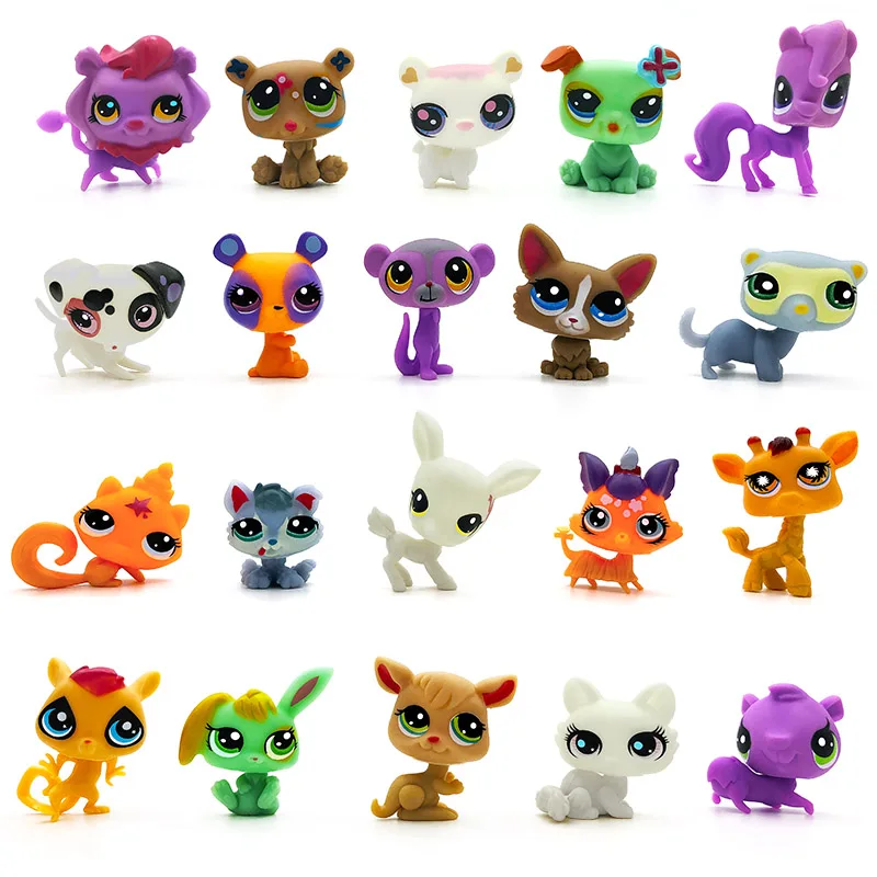 20 PCS of Random LPS 20 шт./лот, игрушка в виде животных, кошка, большая короткая шерсть, собака, мини Магазин, коллекция lps, фигурка для питомца, милые игрушки для детей, Дэйн для Chirdlen - Цвет: 20 PCS of Random