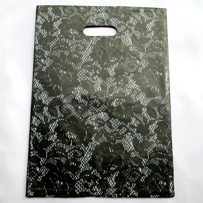 100 шт./лот пластиковые пакеты с цветочным принтом пригодные для вторичной