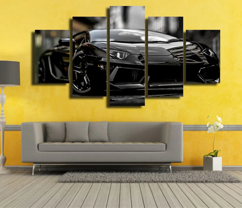 5 Самолет HD Отпечатано Отсутствие Роскошный Спортивный Живопись Печать Холст