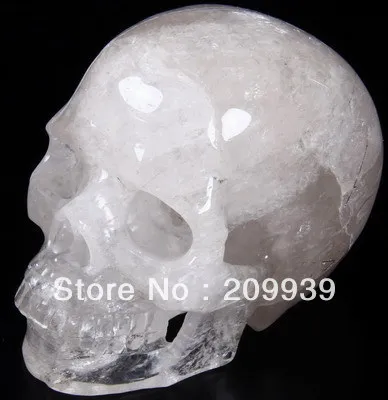 

free shipping huij 0061 Huge Tourmaline Quartz Crystal Skull, Realistic, Crystal Healing