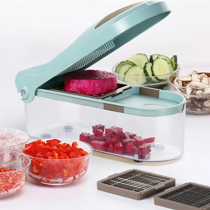 Измельчитель лука овощерезка слайсер с 3 сменными лезвиями измельчитель