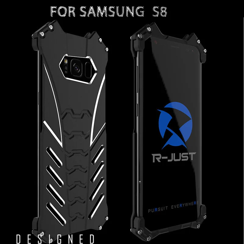 Роскошный Металлический бронированный чехол R Just для Samsung Galaxy S20 Ultra S10 S9 S8 Plus S7 Edge