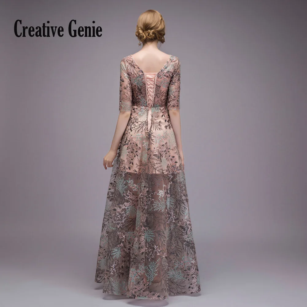 Vestidos De Fiesta Вечерние платья Длинные 2018 новые кружевные с v-образным вырезом и