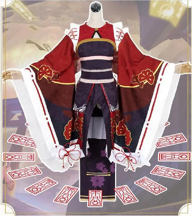 Косплей мобильная игра Onmyoji Equinox цветок SSR Пробуждение японское кимоно одежда COS - Цвет: 4pcs