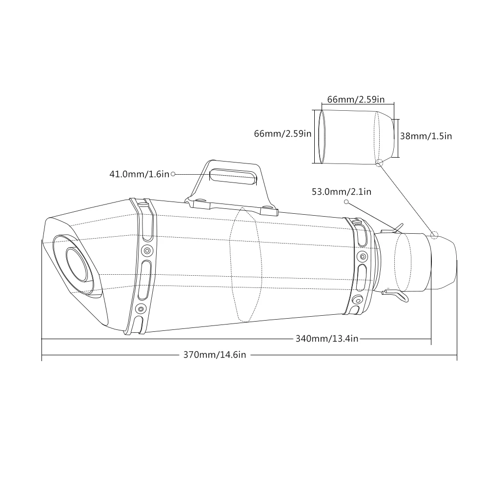 

36-51mm Universal CNC Motorcycle Moto Bike Exhaust Pipe With Muffler For Ducati monster 400 620 monster 620mts monster 696