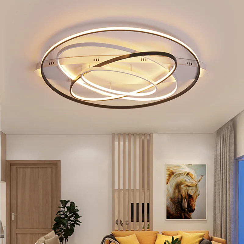 Новая популярная круглая современная светодиодная люстра с регулируемой