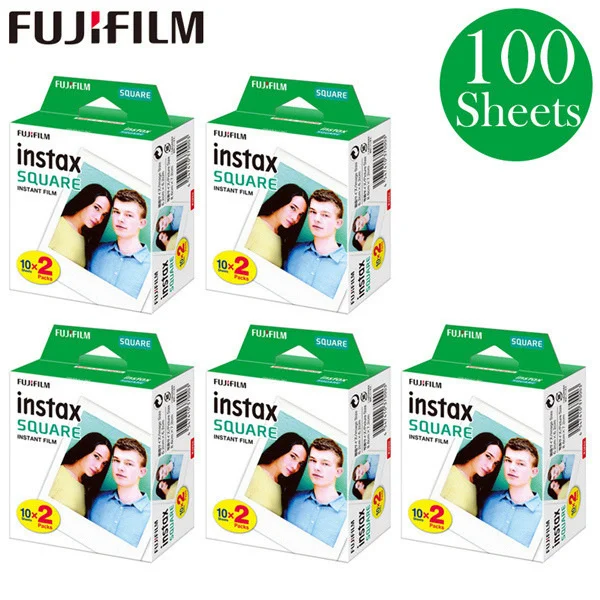5 Boxes 20 sheets 10-100 листов Fujifilm Instax квадратная мгновенная белая черная рамка пленка для Fuji SQ10 SQ6 Share SP-3 принтер фотокамера - Цвет: 5 Boxes 20 sheets