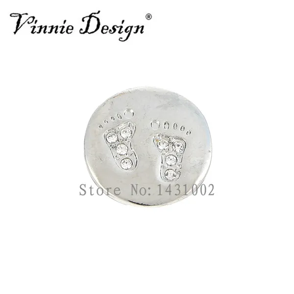 Vinnie дизайн ювелирные изделия детские ножки диск слайд талисманы паве ключи