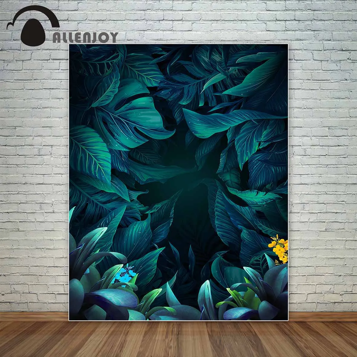 Allenjoy джунгли тропические зеленые листья Вечеринка фон с таинственным декором
