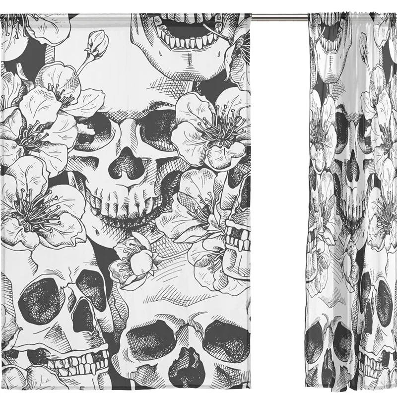 Занавеска на окна из прозрачной ткани винтажная занавеска полиэстера с принтом