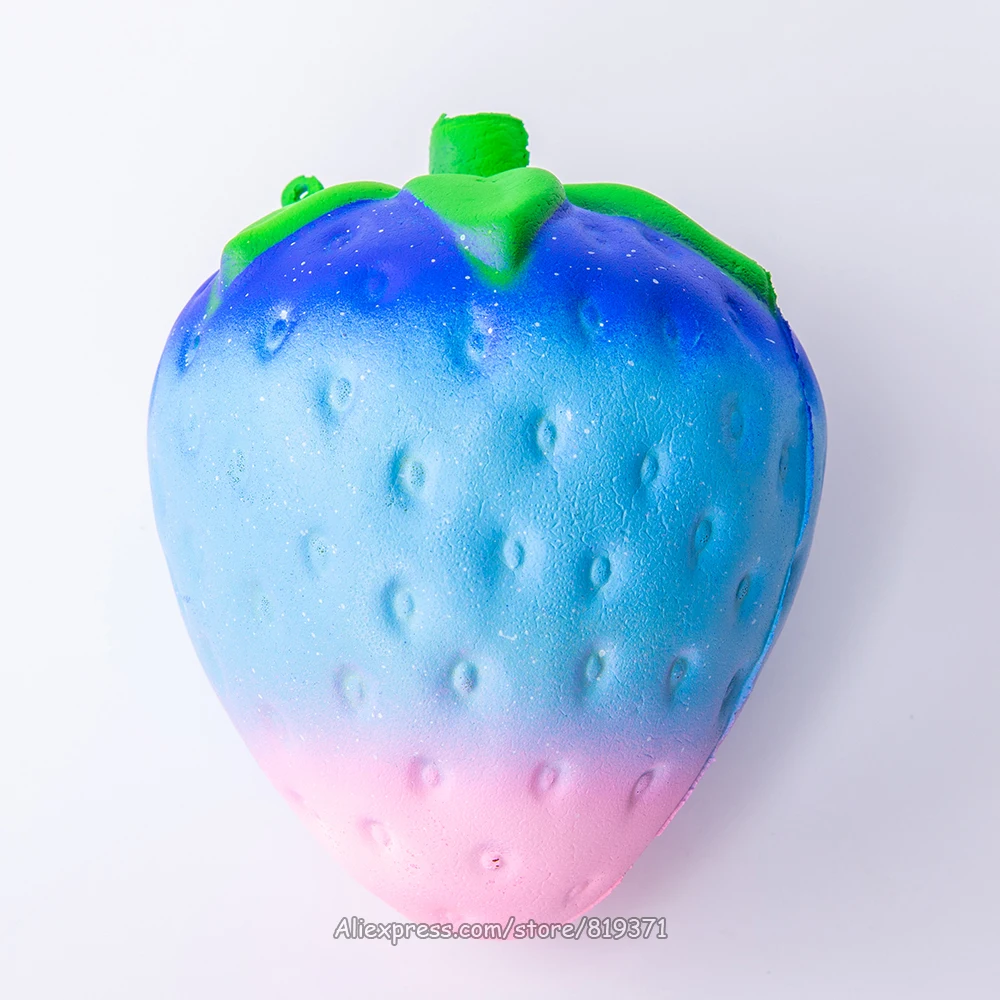 Мягкие и милые медленно поднимающийся цветной клубникой Большой Squeeze