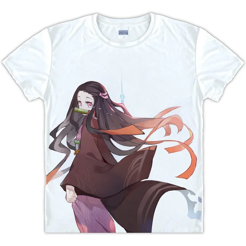 2019 обувь для косплея Аниме Kimetsu без Yaiba Футболка короткий рукав девочек и