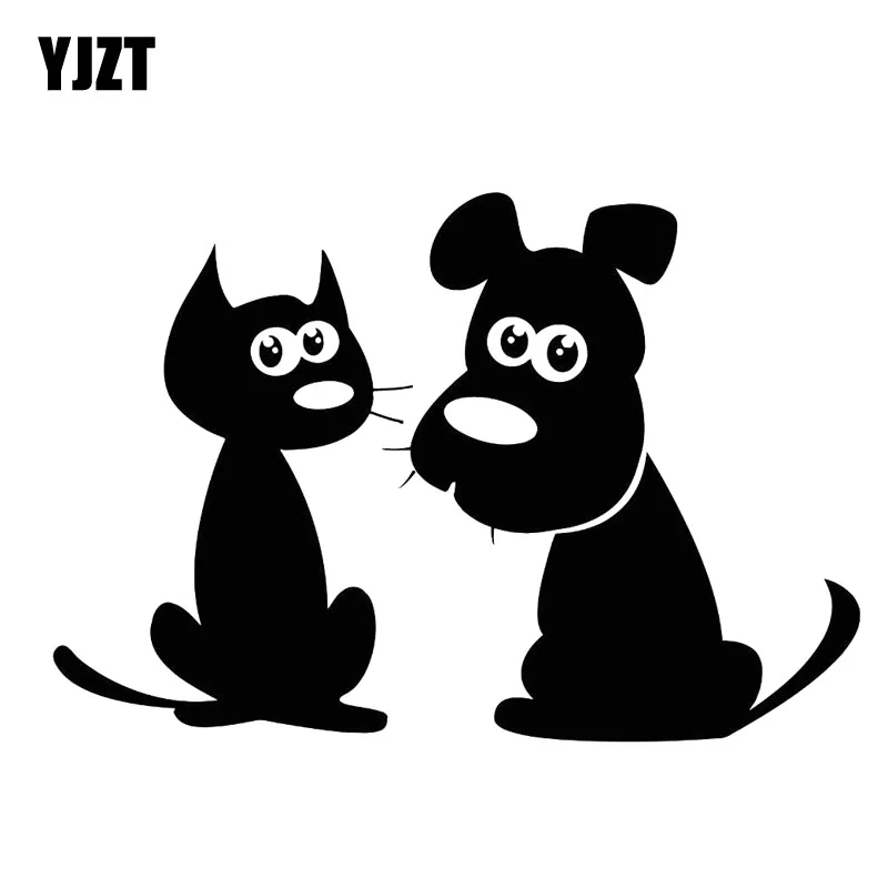 YJZT 14 см * 9 4 мультяшный Кот Собака Щенок Pet Стикеры с надписью &quotдрузья&quot