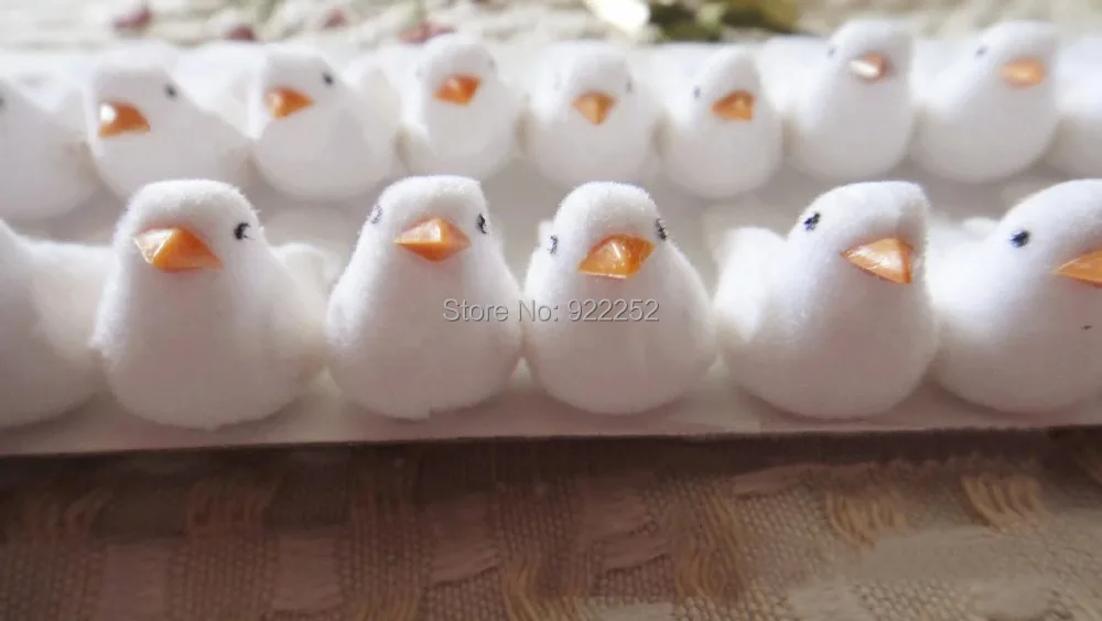 

2CM handmade artificial foam PE simulation birds,white dove,diy craft hanging decoration for christmas,wedding,ornament gift box