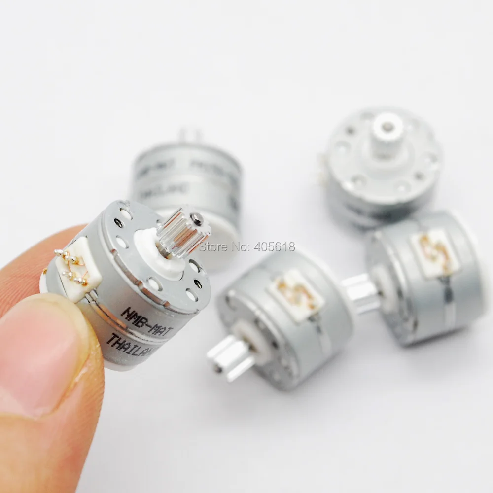 10 шт. NMB 3 V-5 V DC 2 фазы 4 провода микро шаговый двигатель Шаг Угол 18 градусов с металлическим редуктором