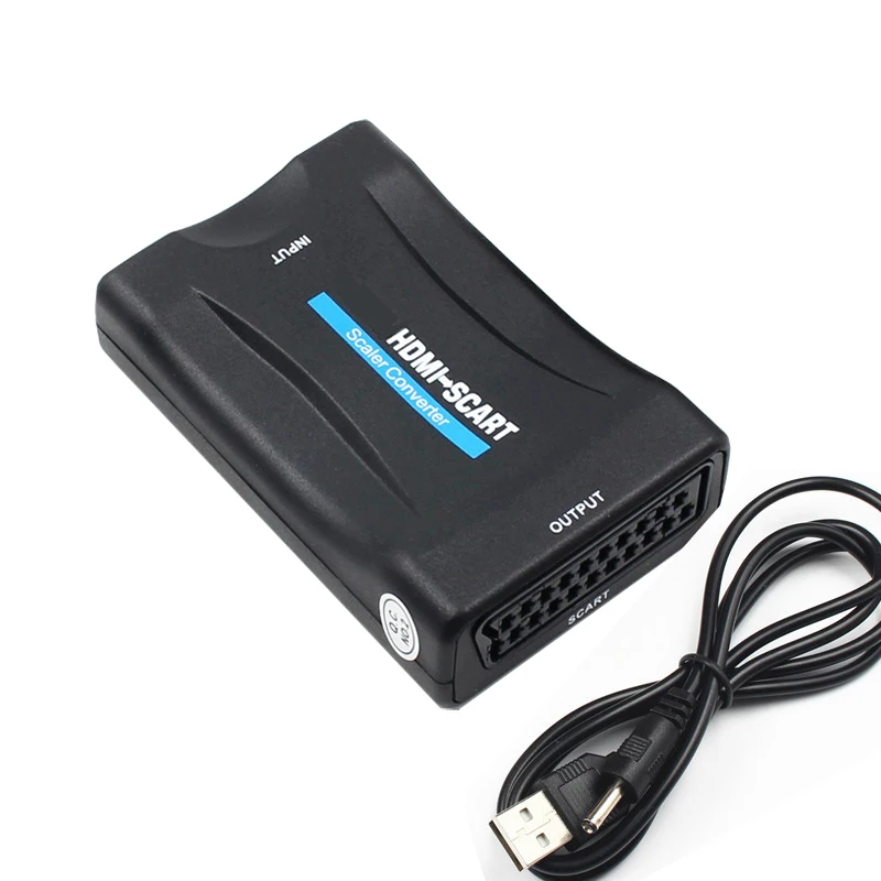 HDMI в Scart AV конвертер адаптер HDMI в Scart out поддерживает до 1080 P/60 hz HDMI вход(видео+ аудио поддерживается через scart