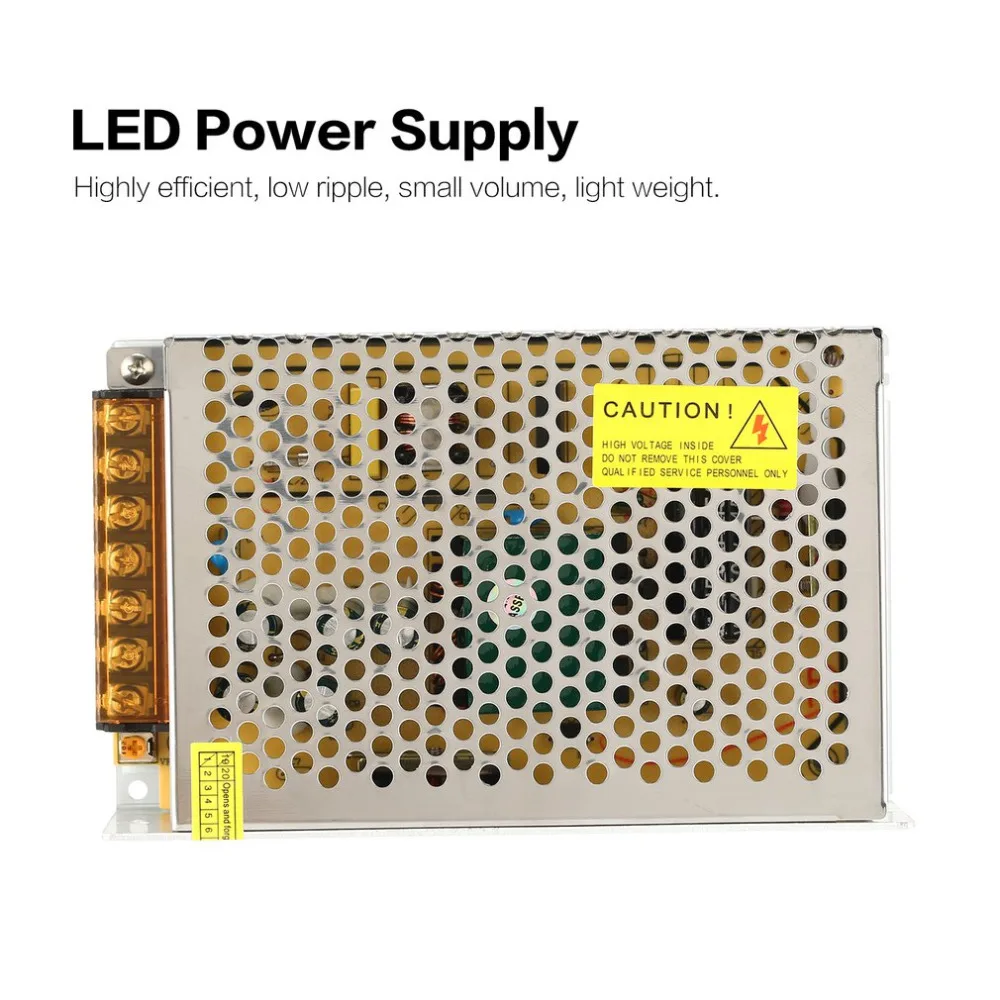 DC 5 в 100 Вт светодиодный Питание переключатель вольтметр Драйвер адаптер