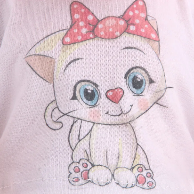 Одежда для кукол милая футболка с рисунком кота + штаны 18 дюймов американская