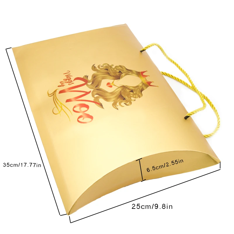 Набор для упаковки париков с принтом логотипа на заказ Шелковый шнурок карман