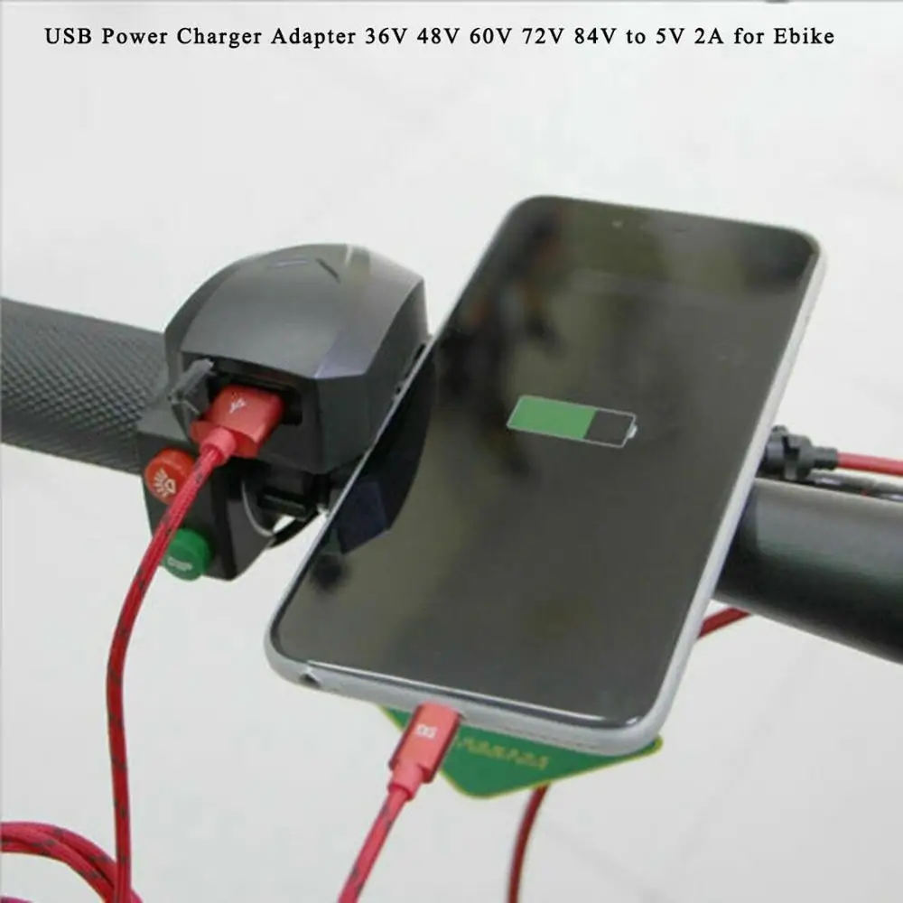 Адаптер зарядного устройства для руля USB 36 В 48 60 в 72 84 5 2 А Ebike 22 25 мм прямые