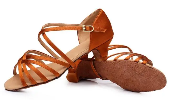 Женская Профессиональная атласная обувь для латиноамериканских танцев|latin dance