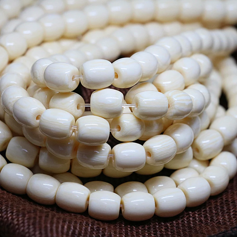 White resin beeswax9*9mm 10*10mm 12*12mm barrel rice shape loose beads wholesale retail fit diy women fashion jewelry 15inch B55 | Украшения
